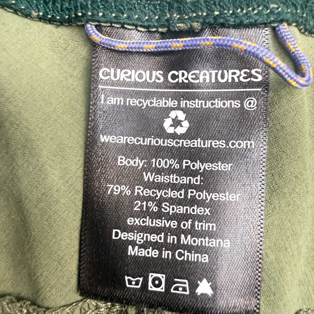 Curious Creatures Sun Dog Short Women Size S Green MTB Colorblock Zipper Pockets - Picture 8 of 9